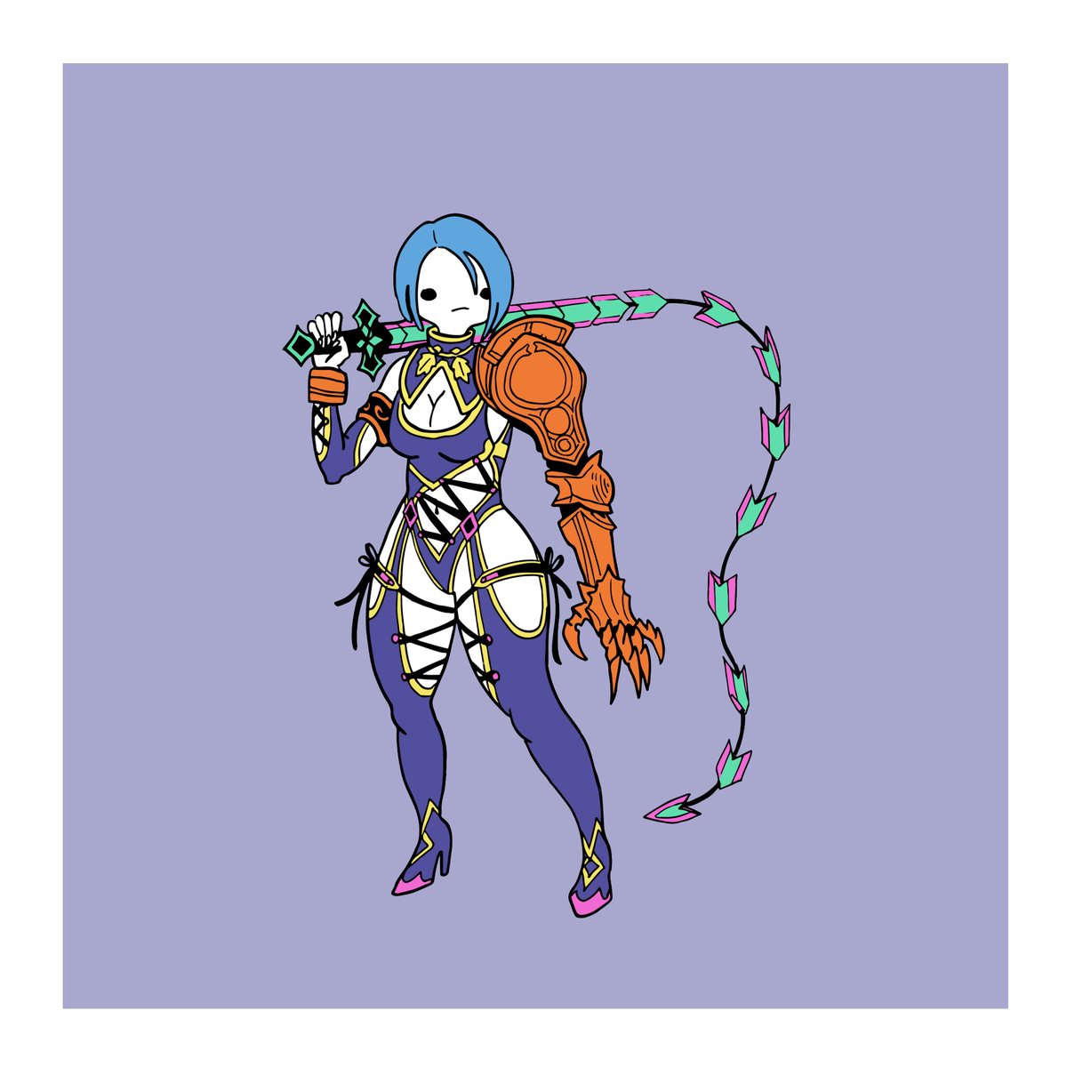 Joypad Titans ~ Ivy Valentine from Soul Calibur Illustrazione JoyPad Titans di Ivy Valentine da Soul Calibur