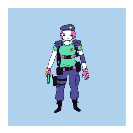 Illustrazione JoyPad Titans di Jill Valentine da Resident Evil