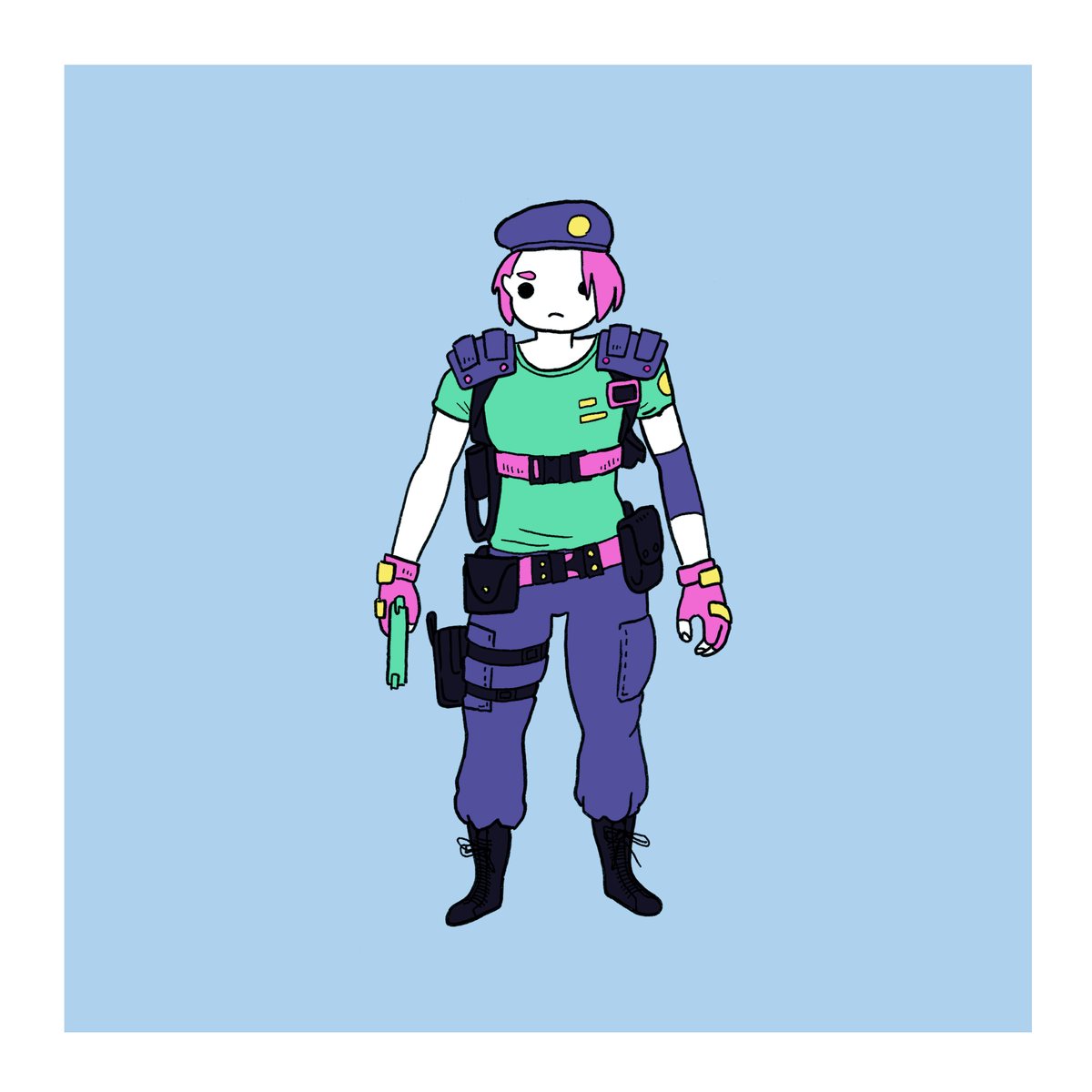 Joypad Titans ~ Jill Valentine from Resident Evil Illustrazione JoyPad Titans di Jill Valentine da Resident Evil