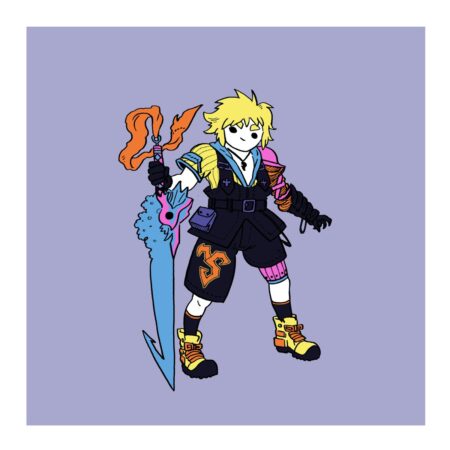 Illustrazione JoyPad Titans di Tidus da Final Fantasy X