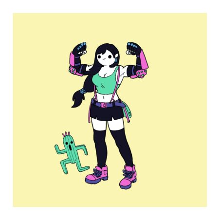 Illustrazione JoyPad Titans di Tifa Lockhart da Final Fantasy VII