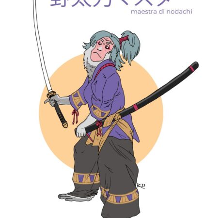 Stampa giapponese “Maestra di nodachi” di Raffaele Assorto