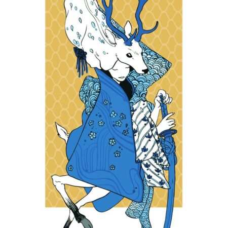 Stampa giapponese “The blue geisha” di Raffaele Assorto